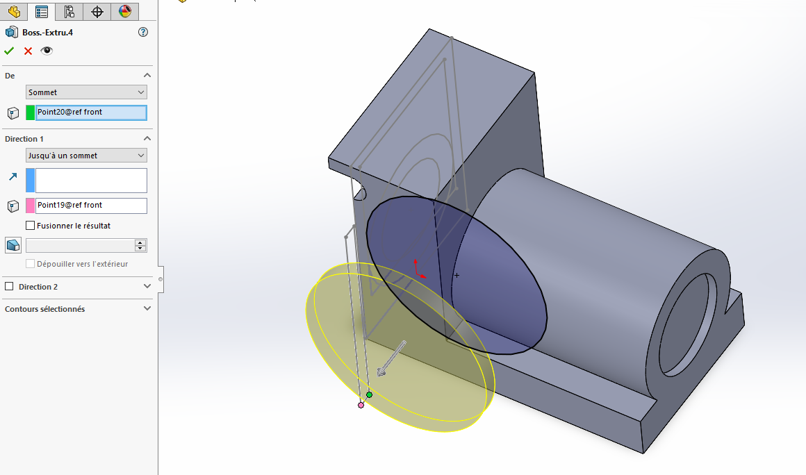 décalage de l'extrusion