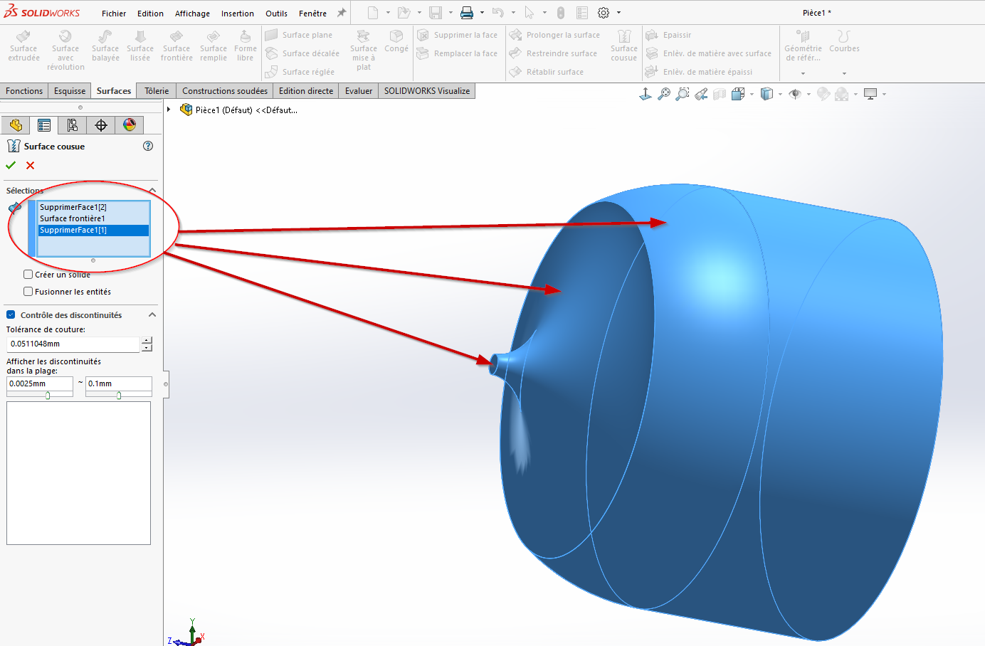 surface cousue